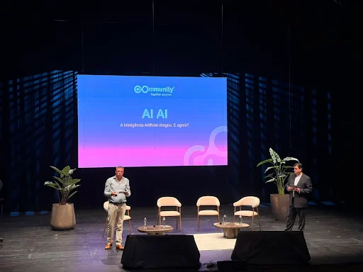Equipa Norporgest no Community 2026, evento empresarial no Teatro Municipal da Guarda